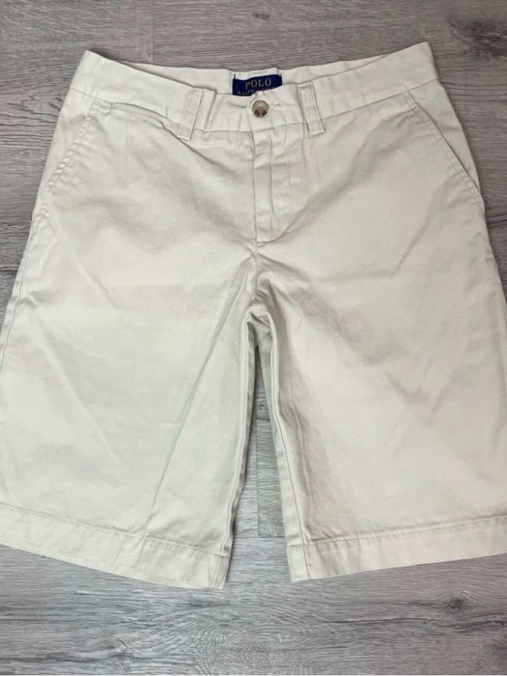 Boys Polo Ralph Lauren Flat Front Khaki Shorts Chinos | Size 14
